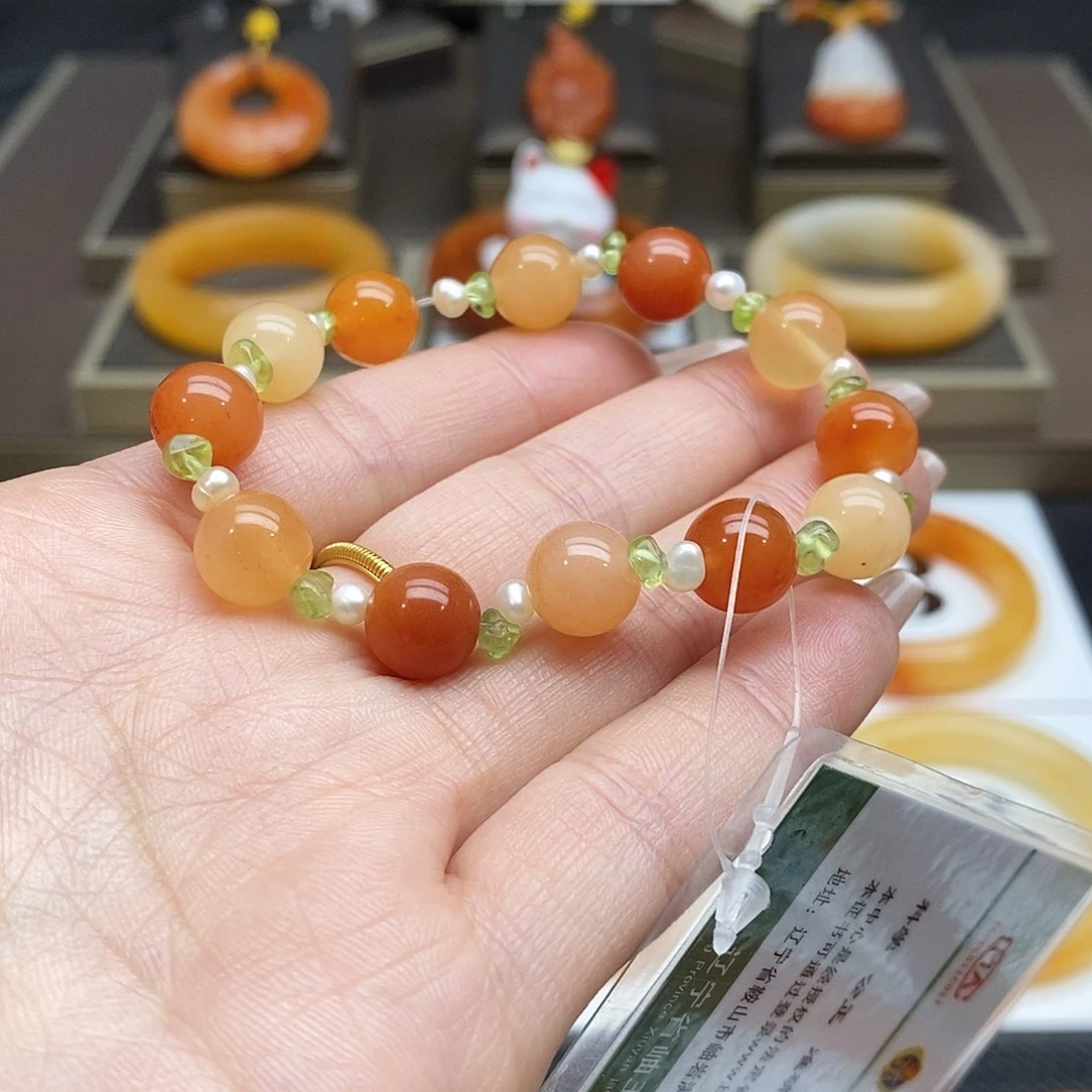 石英质玉（黄龙玉）未镶嵌手串