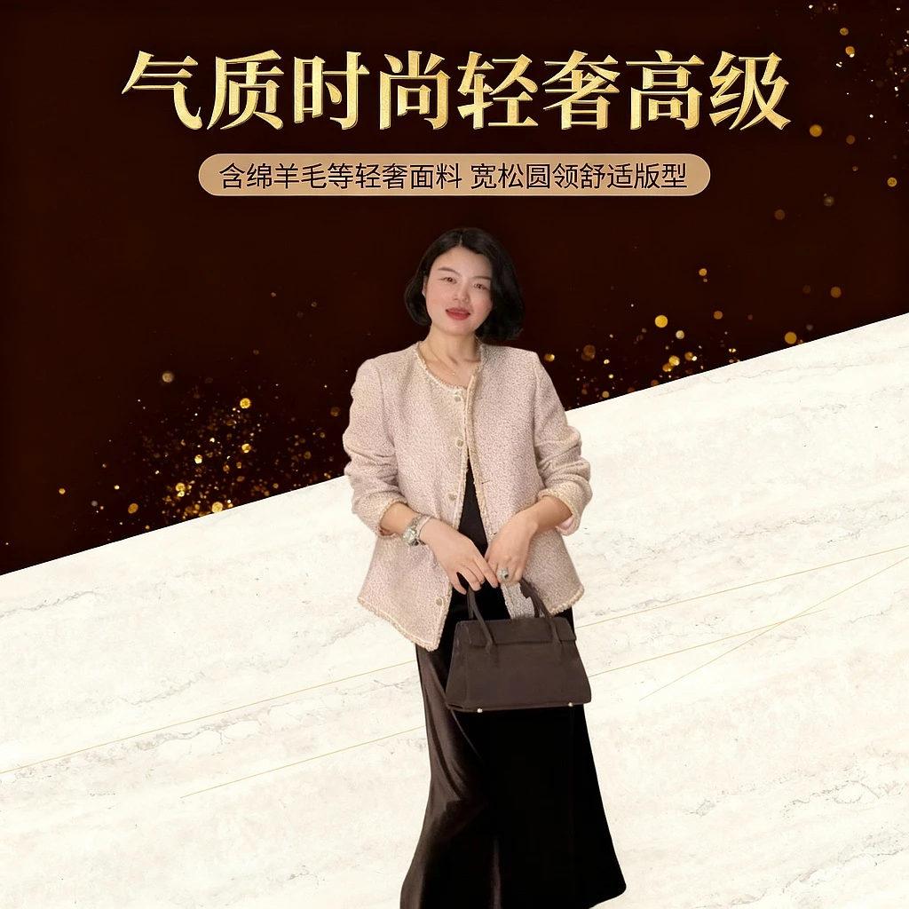 TANTAN 气质时尚轻奢高级感秋季小香风外套3115