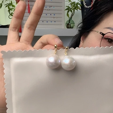 淡水珍珠耳饰未镶嵌