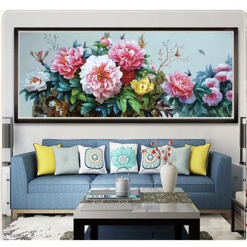 2.35大格纯手工绣好的十字绣成品1152沁香芳华装饰画