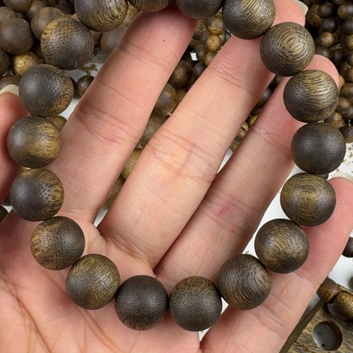 手串沉香奇楠沉香12mm单圈15克多样性发一条