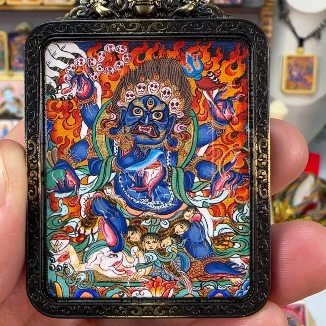 吊坠热贡纯手绘 大黑天