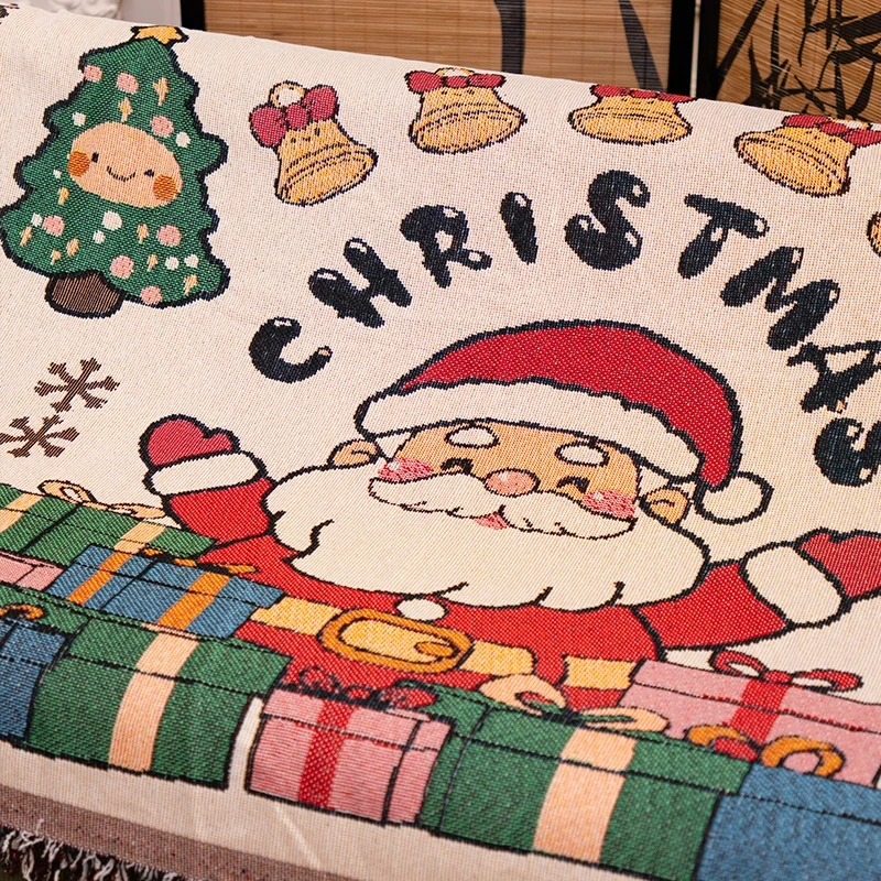新款圣诞沙发盖毯高颜值卡通沙发巾个性时尚四季通用沙发毯