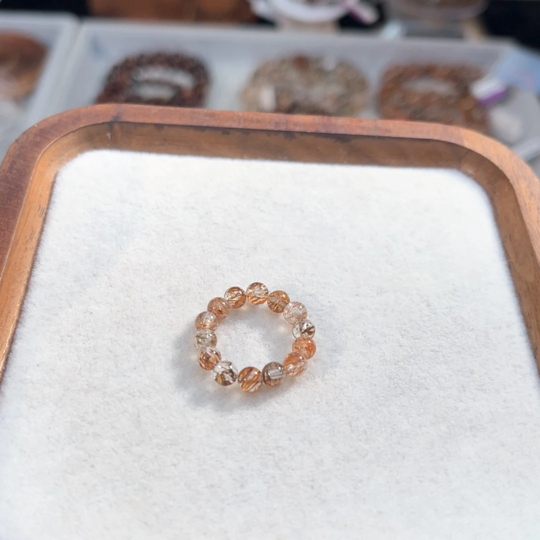 雪***啡未镶嵌水晶手链戒指