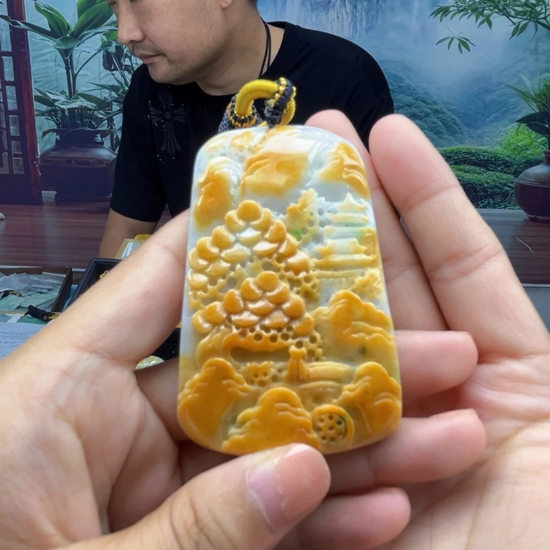 翡翠未镶嵌颈饰天然