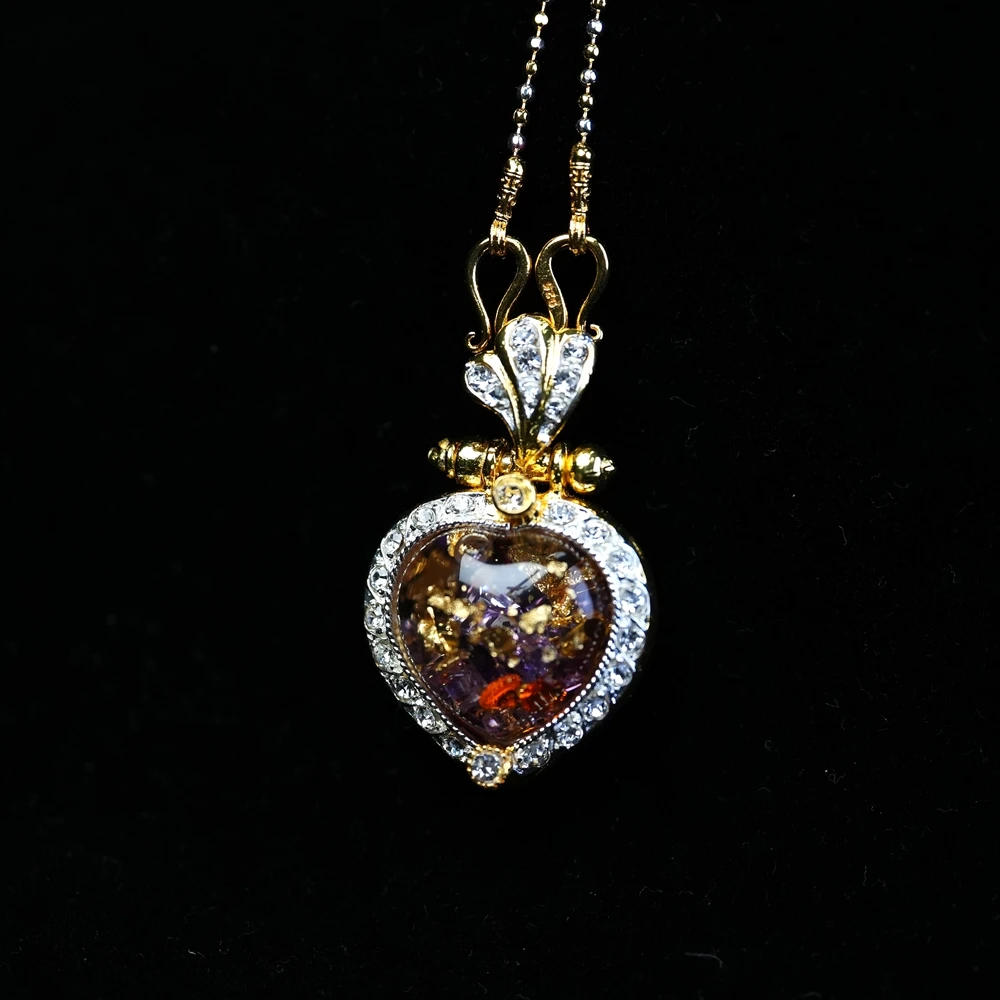 【欧查爱心】吊坠泰国特色工艺赠链 X138 多样性发一