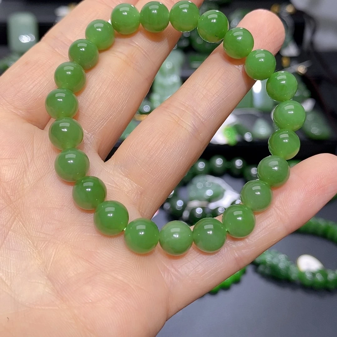 手链未镶嵌和田玉（碧玉）同