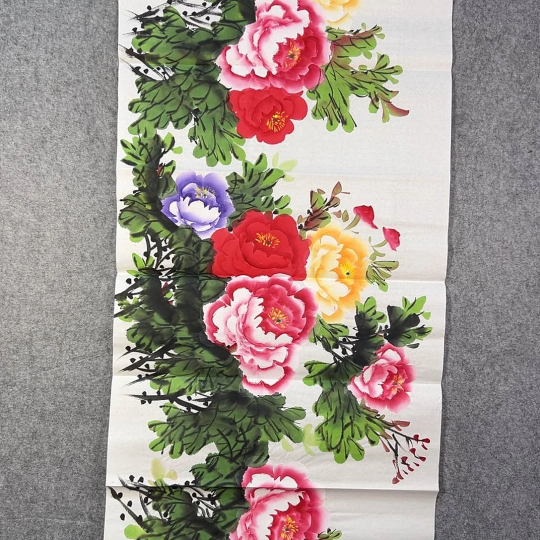 国画153 花鸟和蝴蝶都在等待它