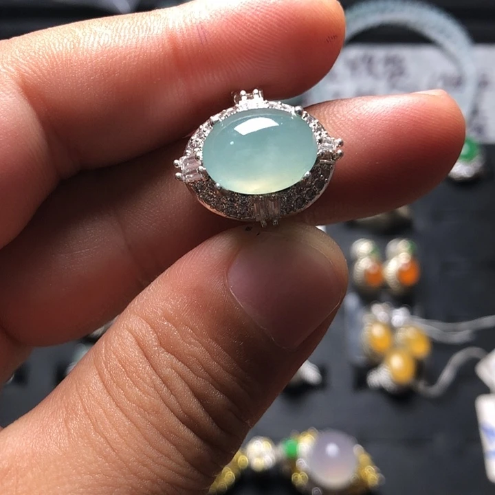 定制翡翠未镶嵌天然翡翠7号