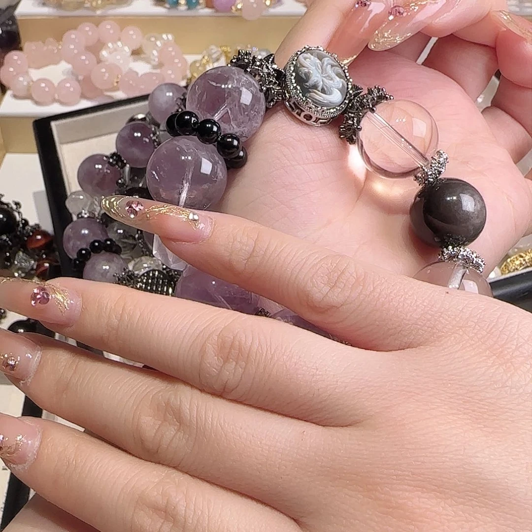 水晶手链未镶嵌桃**妖把