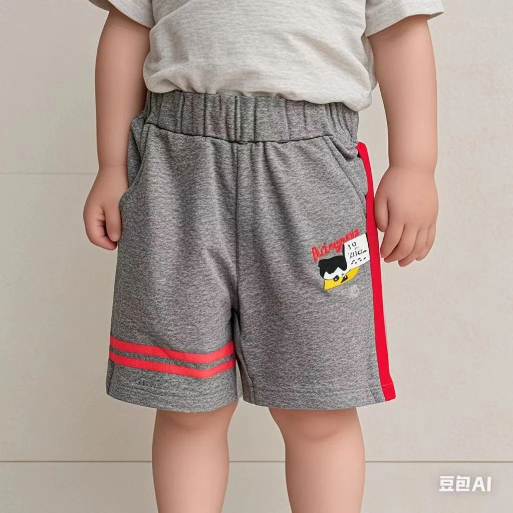 哎麻麻高品质1121933针织运动四分裤A类薄款百搭舒适透气洋气韩版