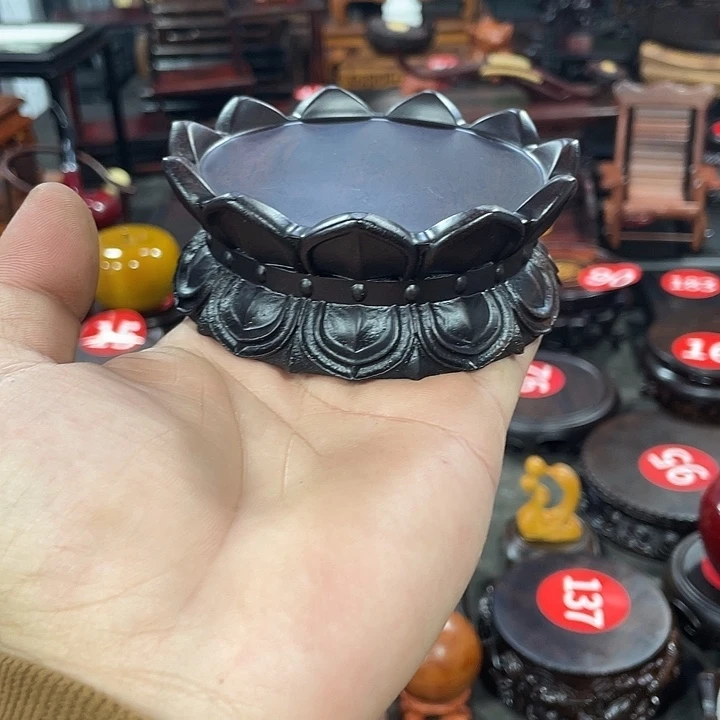 琉璃手工艺品红木底座工艺品8公分瑕疵处理