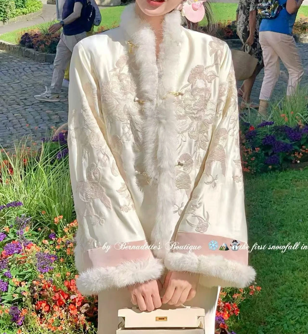 贵气千金冬季新款毛毛秋冬刺绣外套2024D6679—佳佳