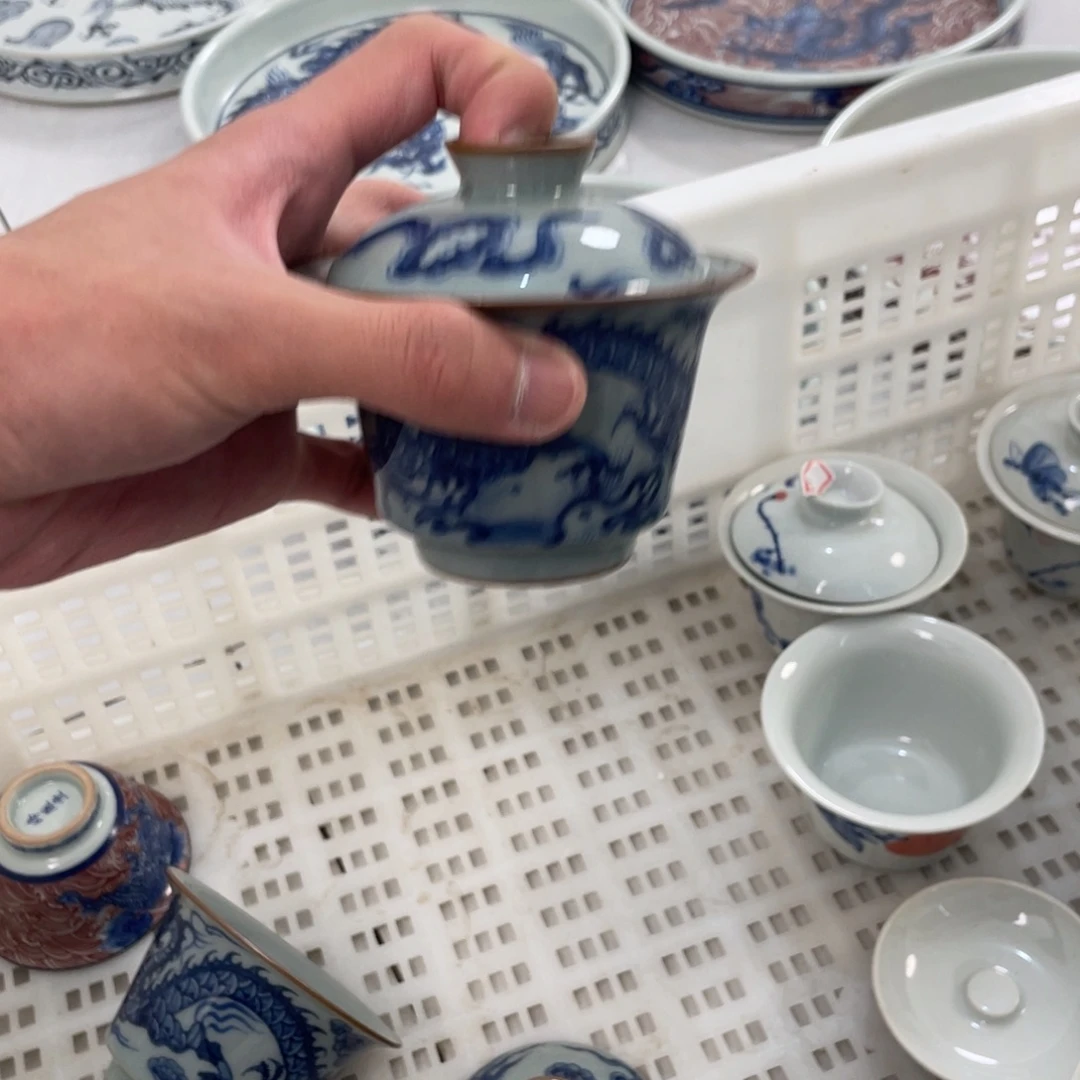 瓷片景德镇龙盖碗jjjj