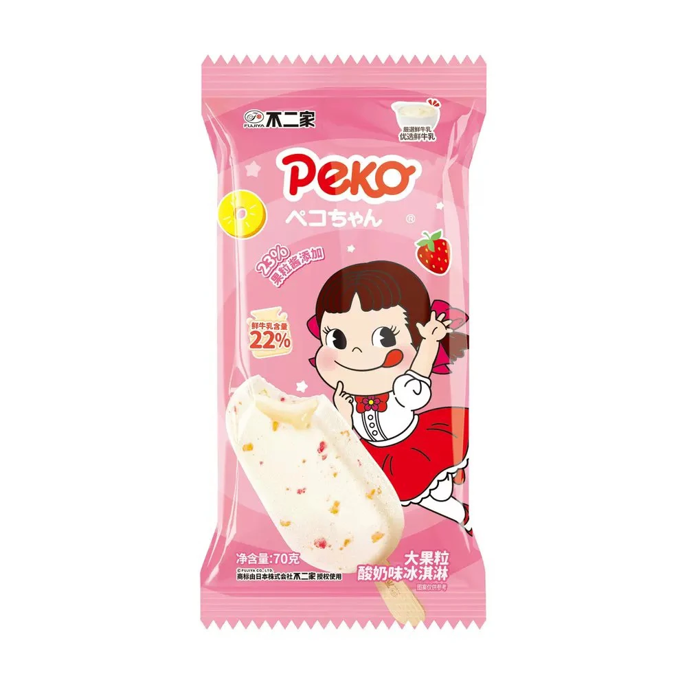 不二家大果粒酸奶网红冰淇淋70g  1支雪糕同城送雪糕同城配