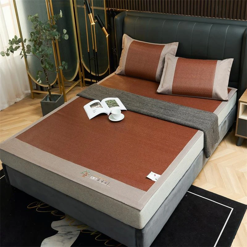 新款加厚亲肤可折叠柔软山藤凉席编织草席透气学生凉席宿舍专用