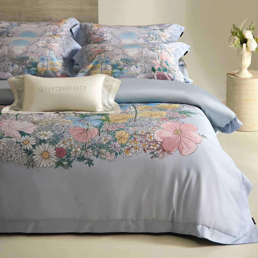 林小花【生万物四件套】-2025新品印花轻奢艾能棉被罩四件套可机洗