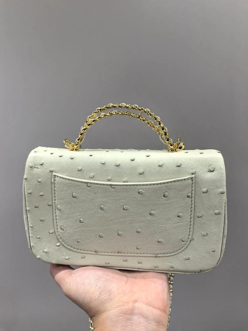 QANNA【奢品】鸵鸟皮小香手提包3211T-4