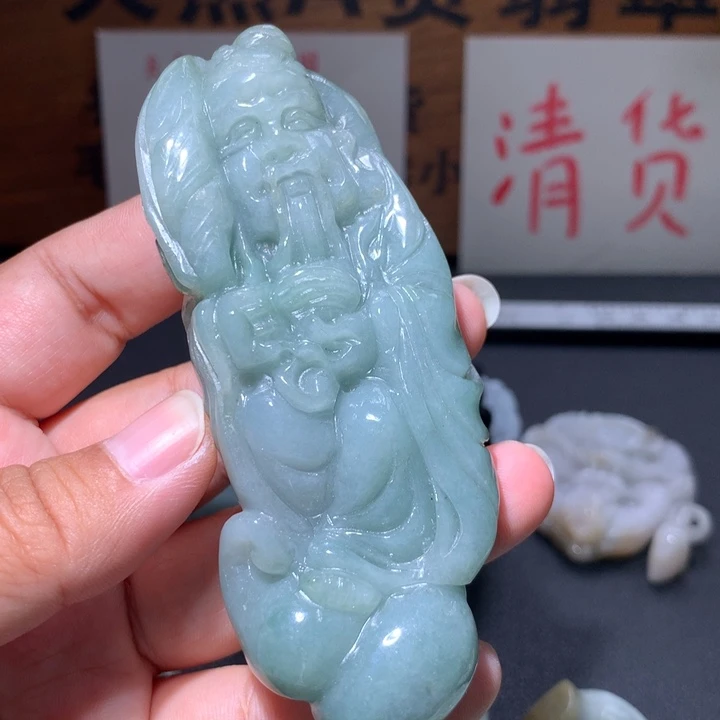 翡翠未镶嵌颈饰保真天然A货翡翠