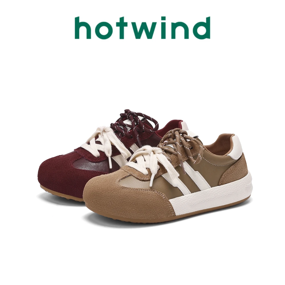 Hotwind/热风夏季运动休闲鞋软底百搭时尚女鞋新款百搭拼色德训鞋