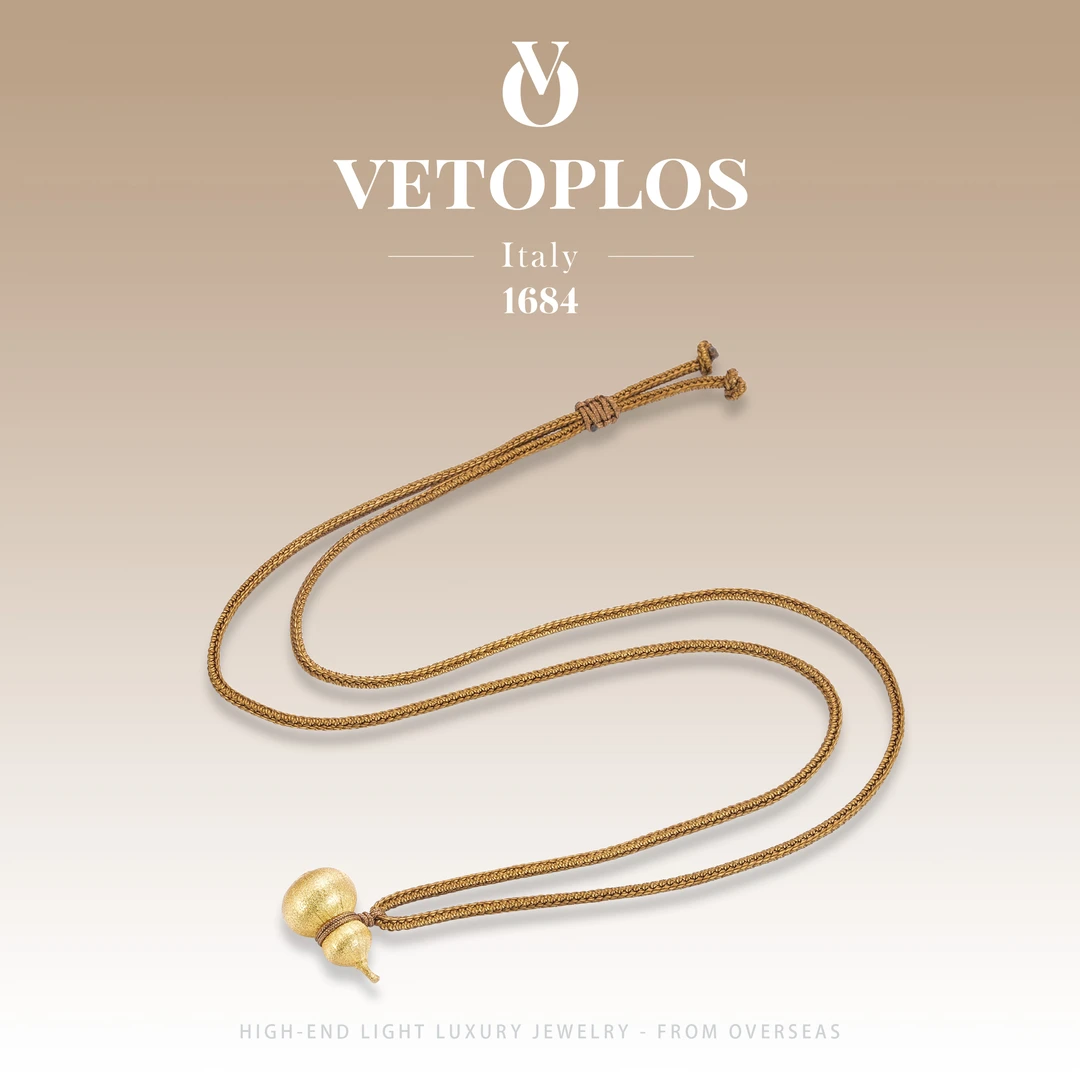 坠链均925银  【祈愿福禄】vetoplos冬季经典金色葫芦项链F5290