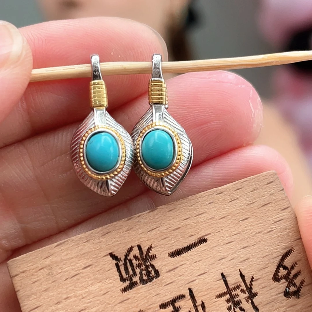 绿松石银S925镶嵌颈饰