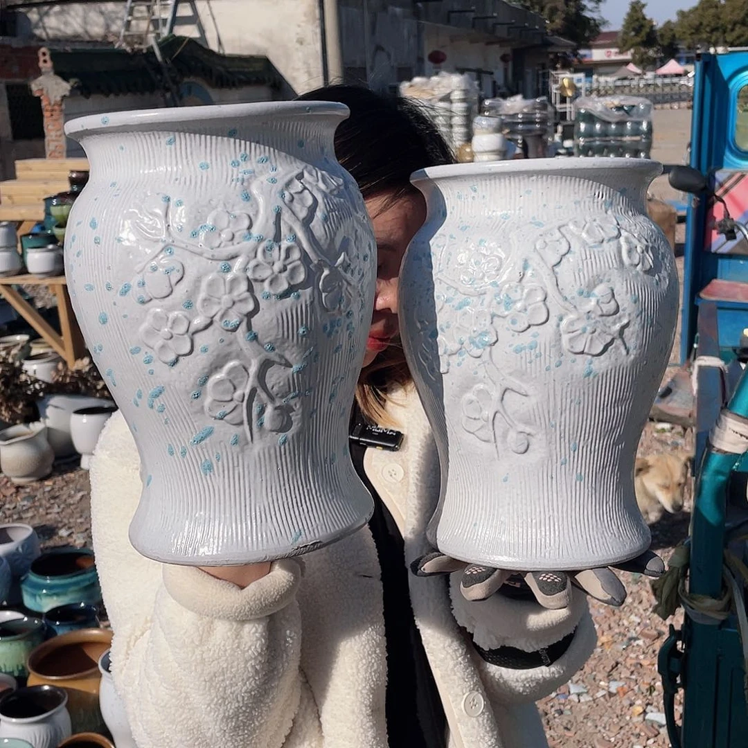 红陶王嫂花盆0129-282