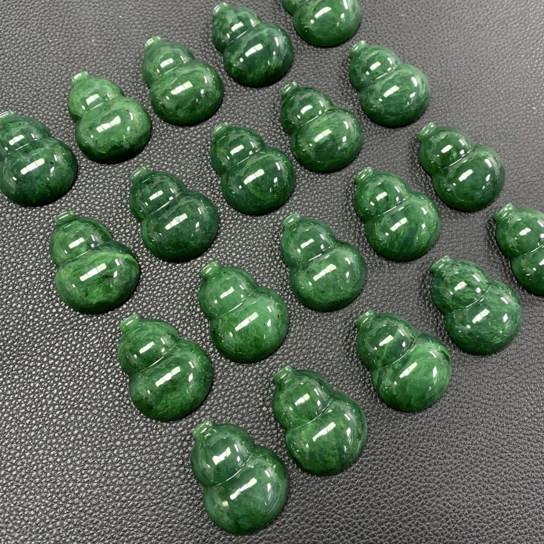 「戴琴珠宝」DQ5919-和田碧玉葫芦吊坠（多样性发其一）