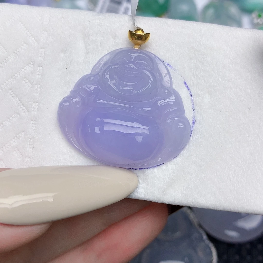 翡翠18K金镶嵌颈饰天然缅甸翡翠a货百元以上9元证书费自理