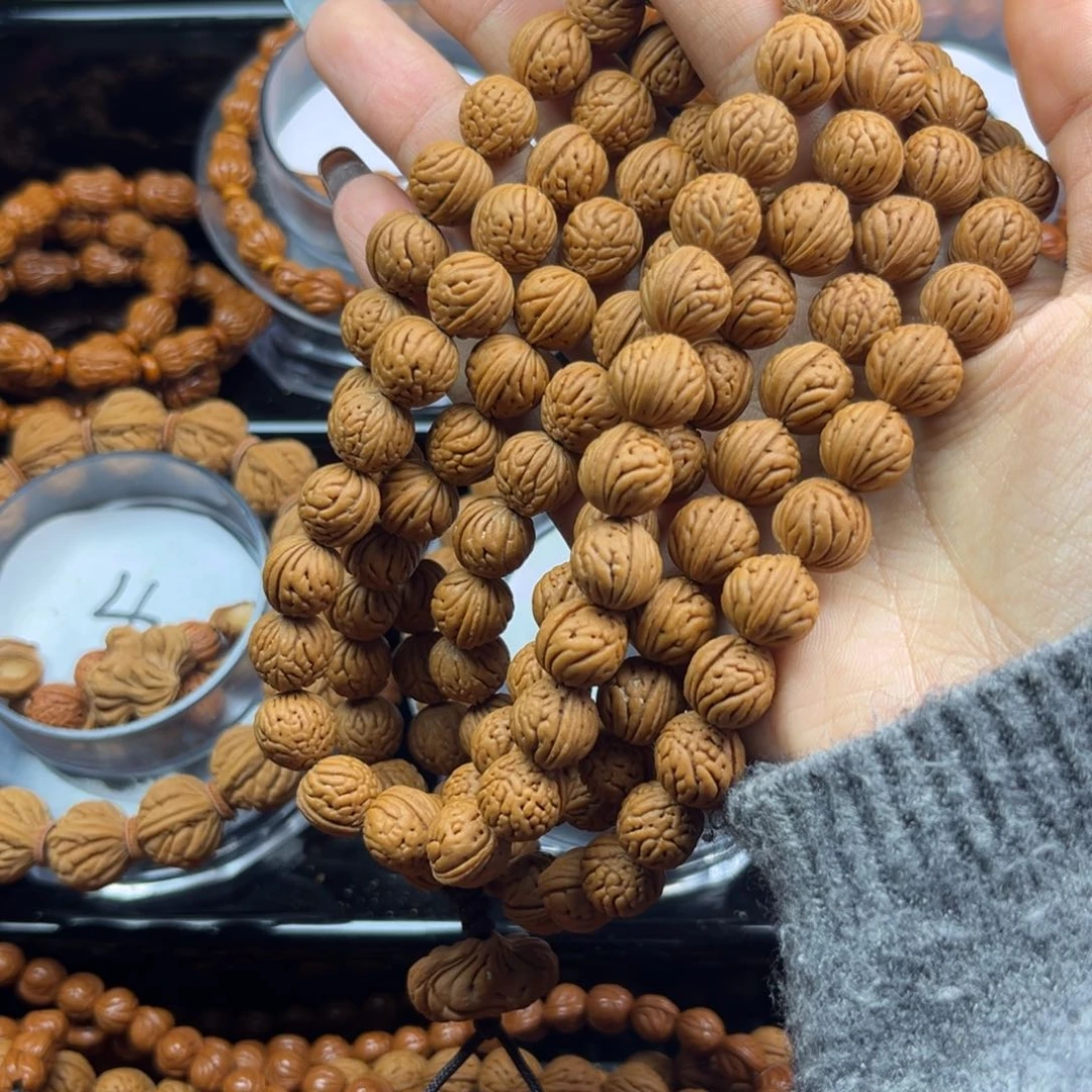 手串桃核桃核脖挂野生小脑纹