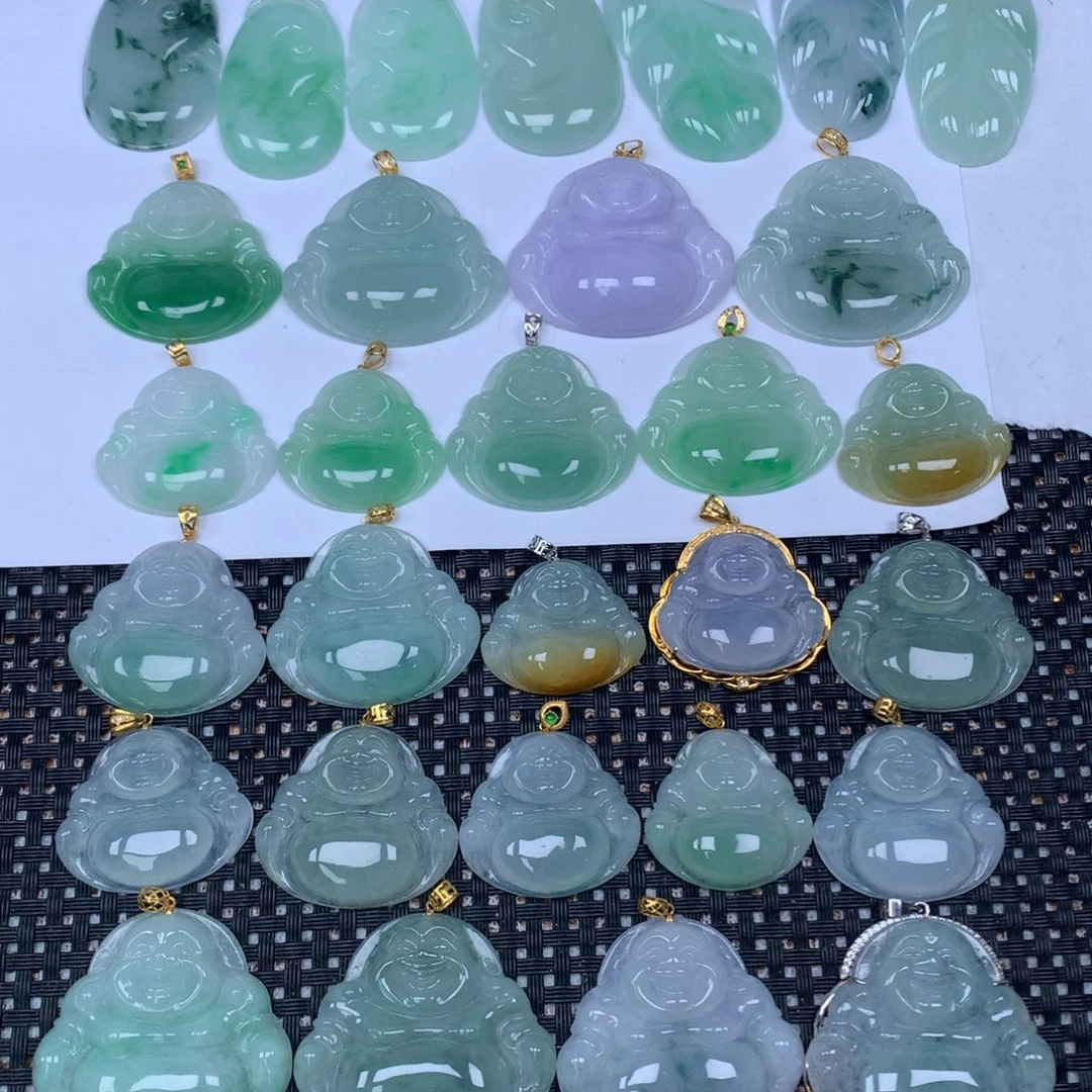 翡翠未镶嵌颈饰天然