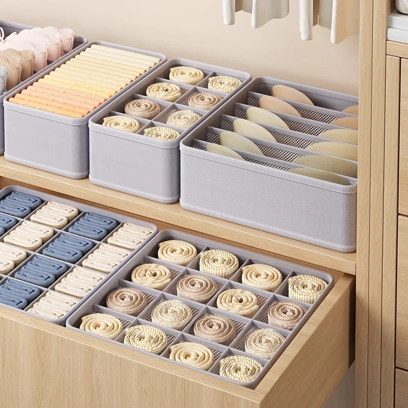 优勤内衣收纳盒内裤袜子衣柜抽屉分隔贴身衣物文胸储物布艺整理盒