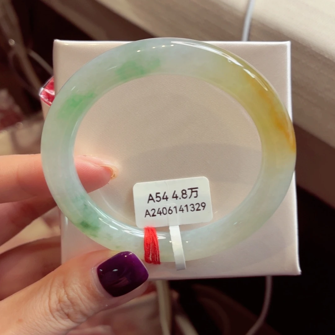 翡翠未镶嵌手镯30号美人条77