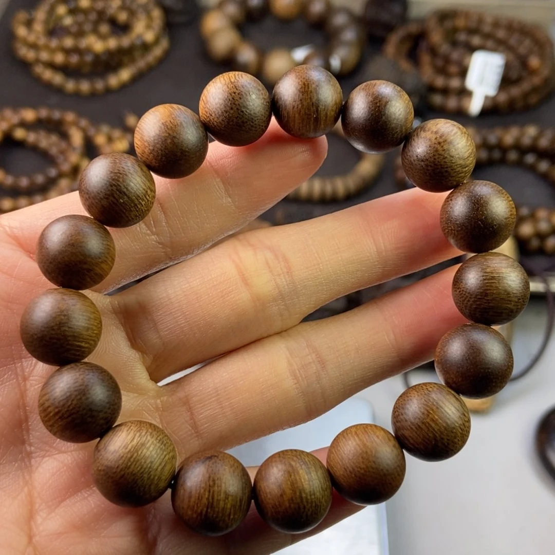 沉香手串老*越南芽庄白