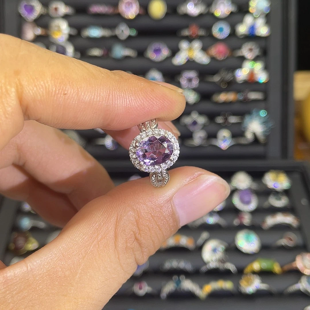 紫晶珠宝半成品未镶嵌