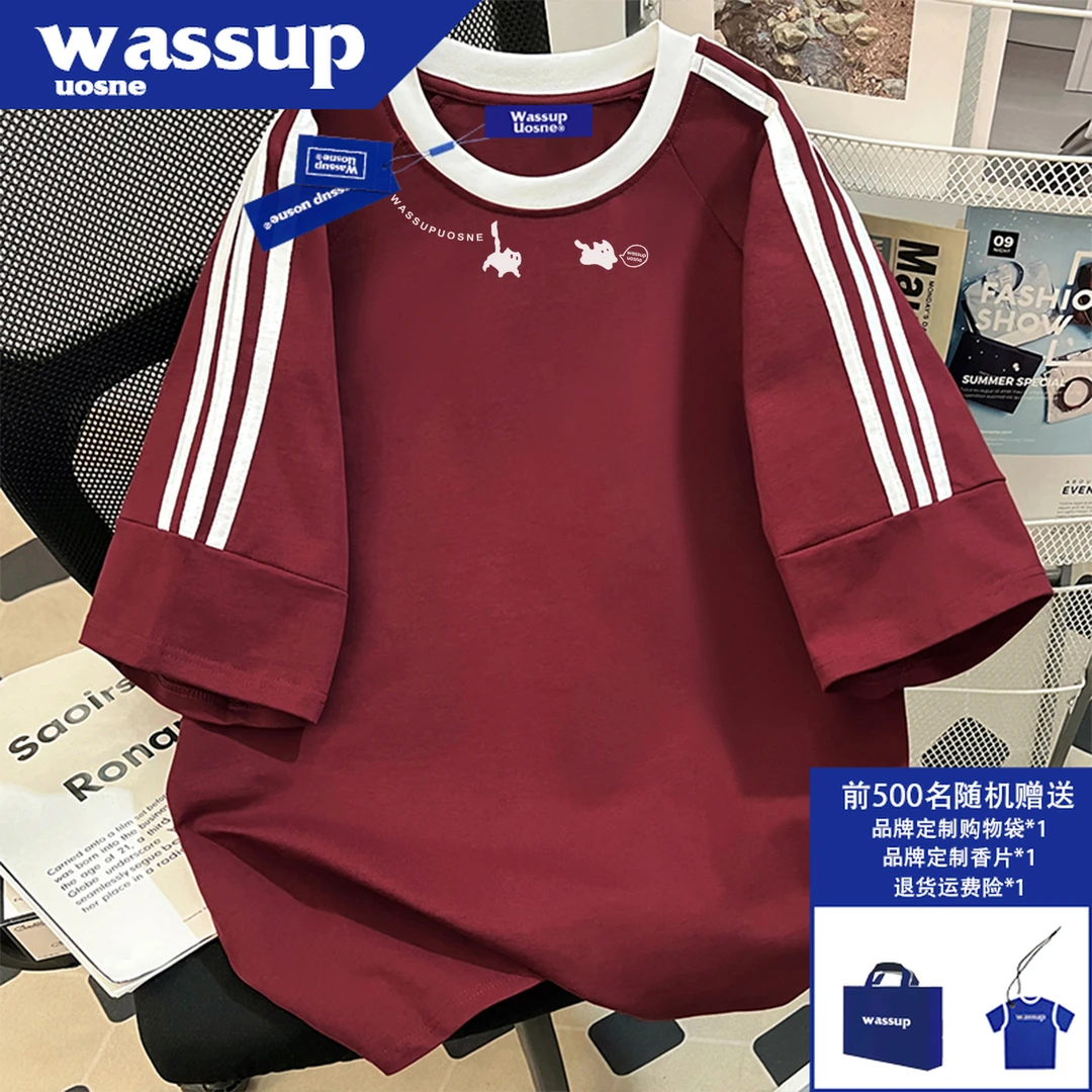 美式复古重磅纯棉短袖t恤男夏季新款cleanfit宽松休闲半截袖体恤