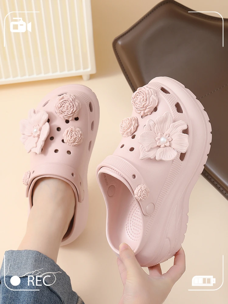 2025新款女士洞洞鞋时尚户外防滑厚底夏天洞洞鞋夏季休闲平替好物