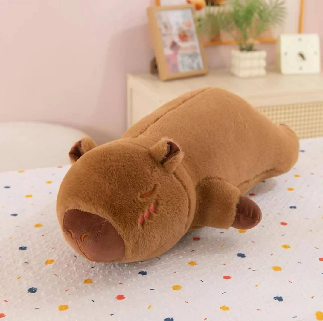 长条卡皮巴拉毛绒玩具抱枕一个60cm手工测量（手工误差5cm左右）