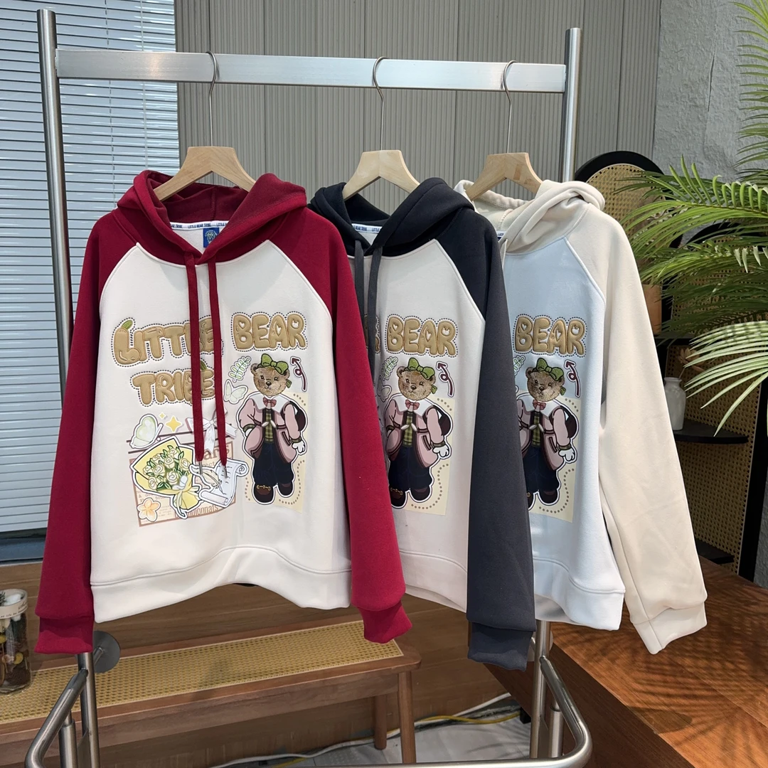小熊部落 加绒卫衣  防风加厚面料 订单 9181