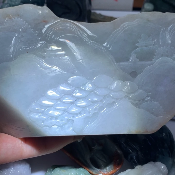 翡翠未镶嵌颈饰保真天然A货翡翠