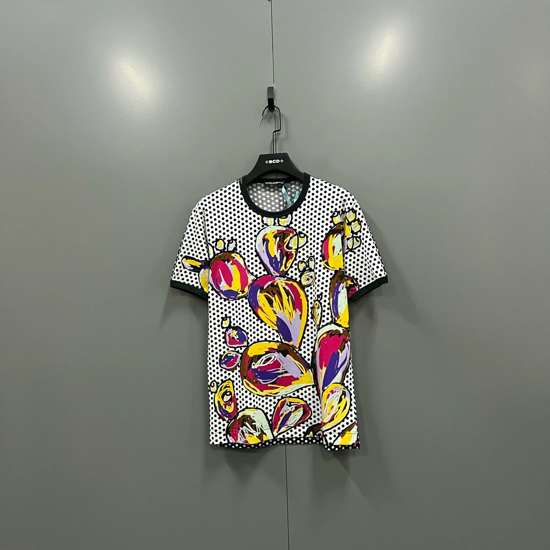 99新 maje (ll) DG 波点涂鸦图案短袖 48码/207657