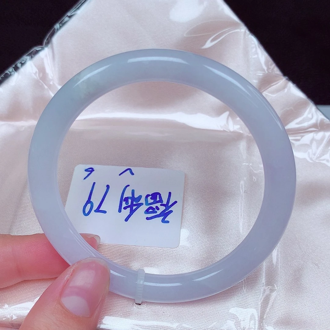 翡翠未镶嵌手镯（圆镯）美人条57