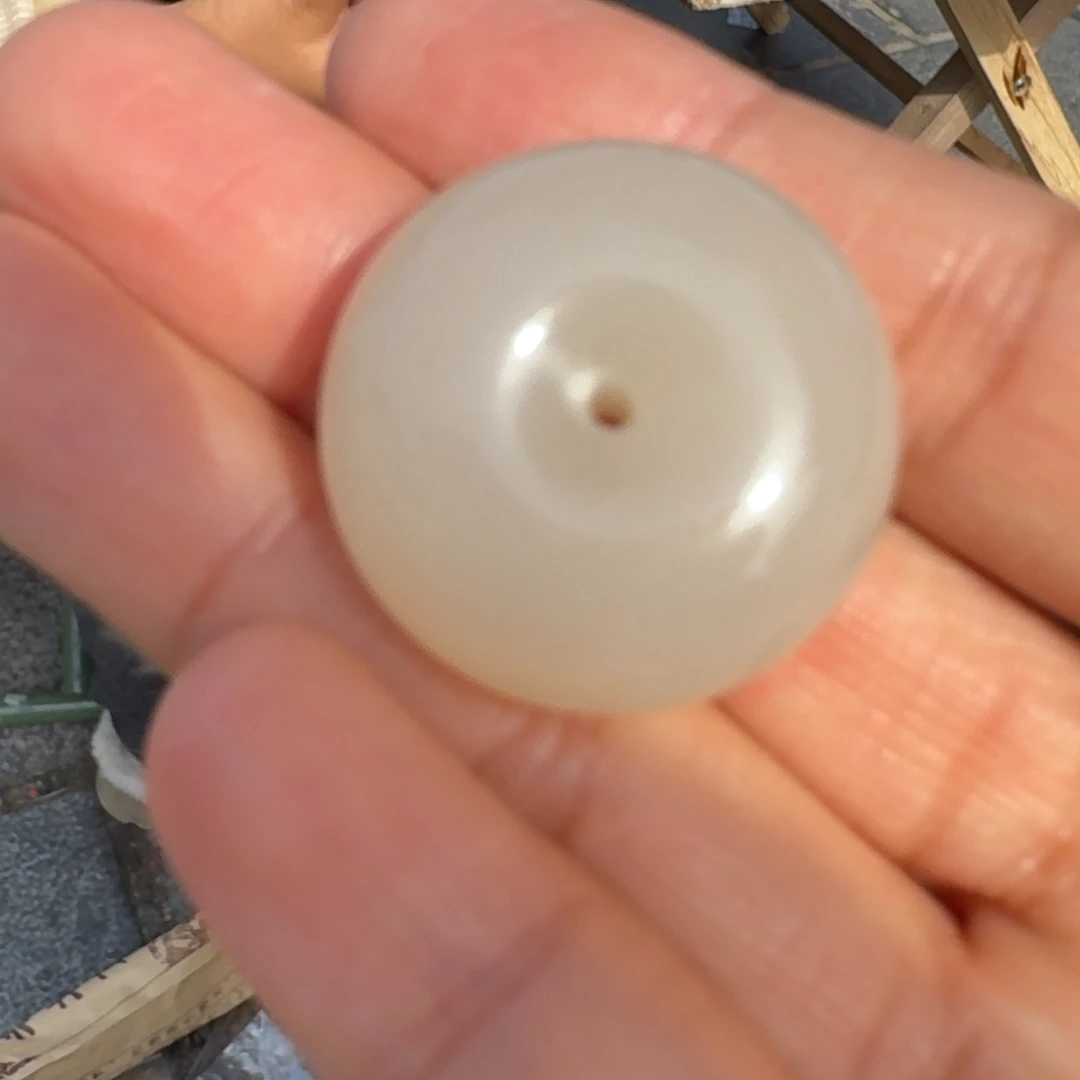 和田玉颈饰未镶嵌藕粉平安扣TZ多样性拍一发一