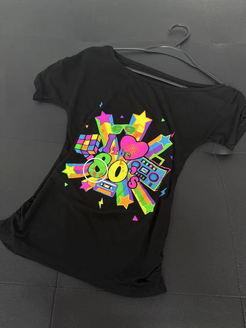 爆炸糖  斜肩收腰T