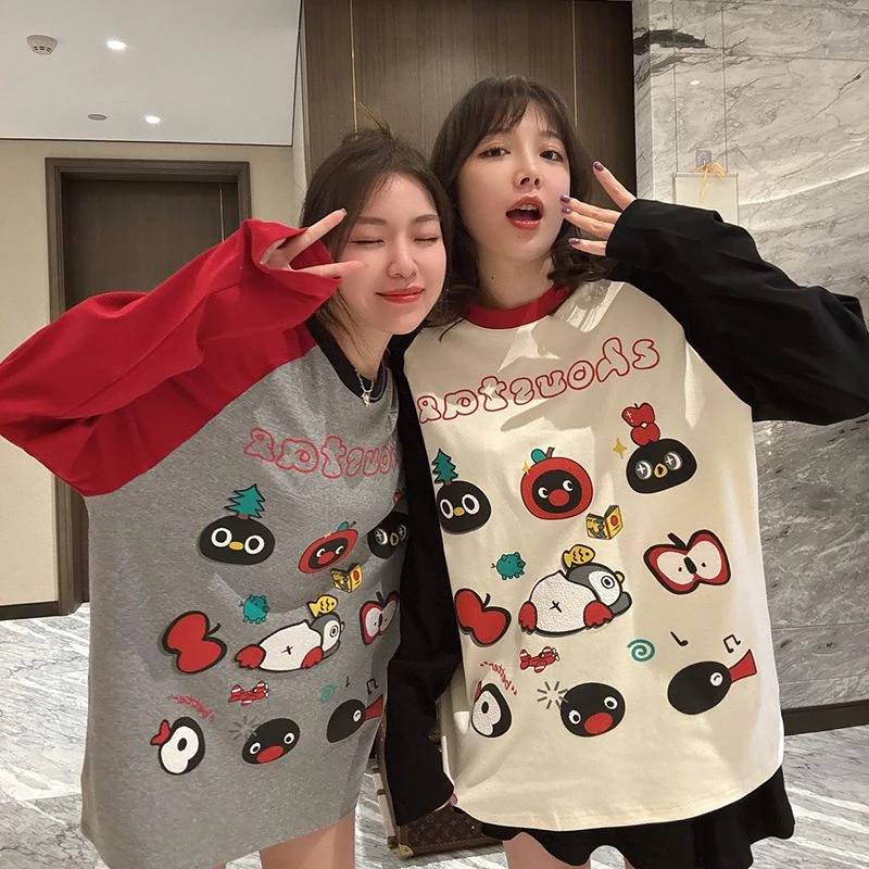 BETTER JOELAY-【春日絮语】时尚百搭长袖T恤休闲风ZZ3775