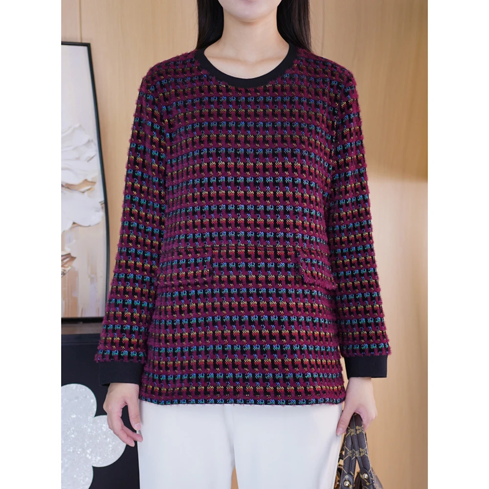 显瘦毛衣遮肉百搭休闲针织衫微胖妹妹大码女装时髦上衣洋气质衣服