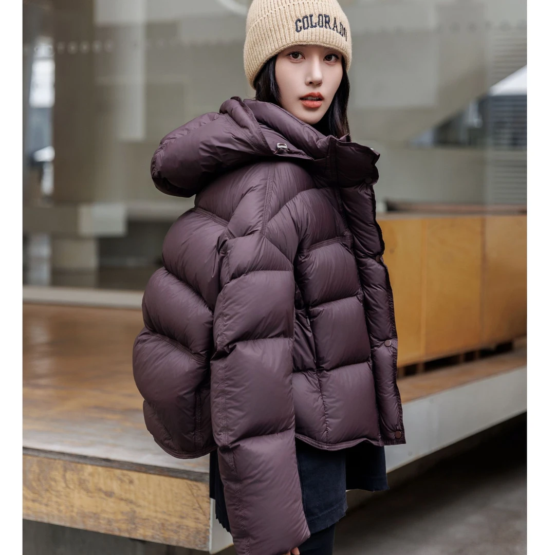 巧克力专属冬季新款鹅绒泡芙系列外套时尚休闲短款羽绒服24DYW095