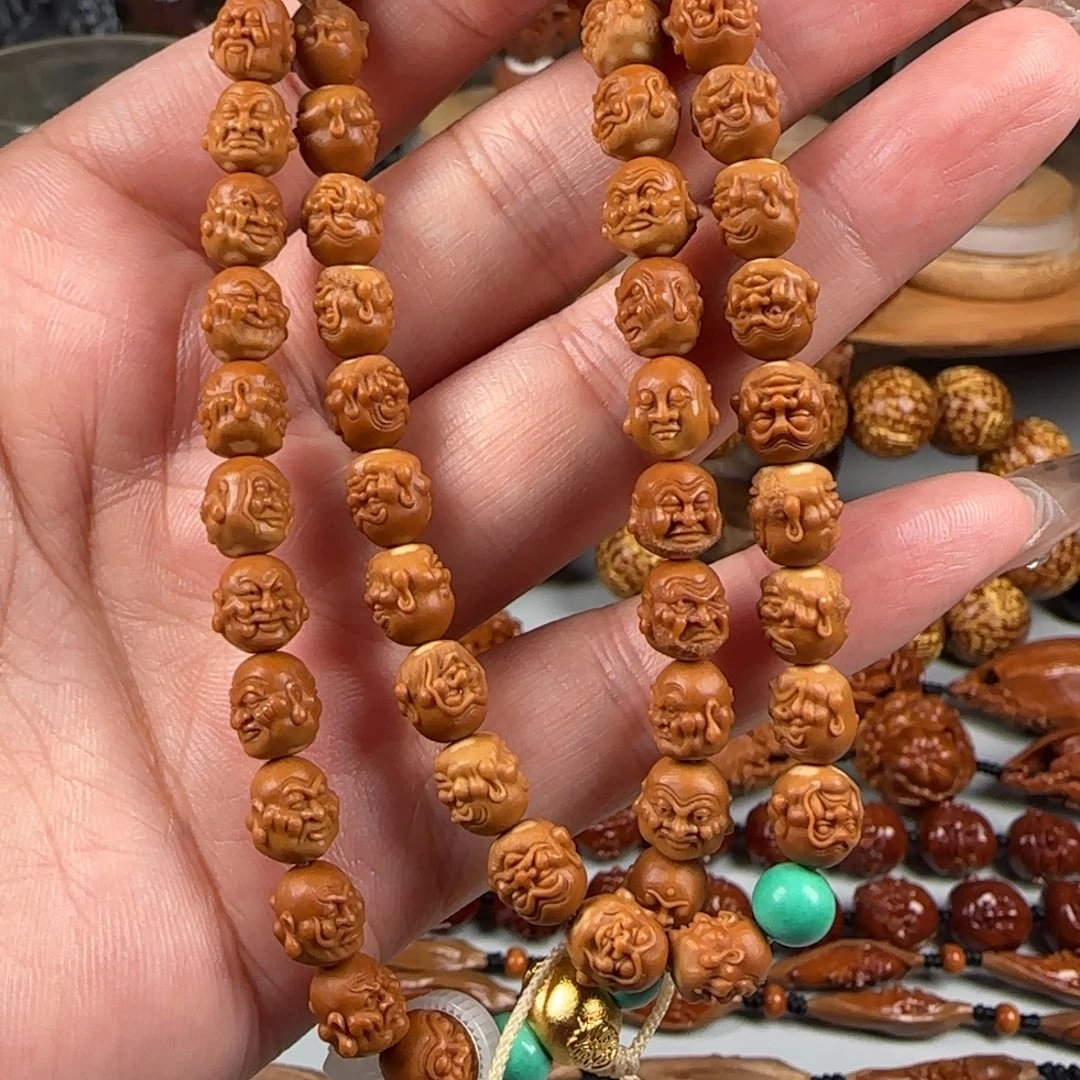 手串/手链橄榄核宽0.8稀有梅林核核尖双面54颗108罗汉