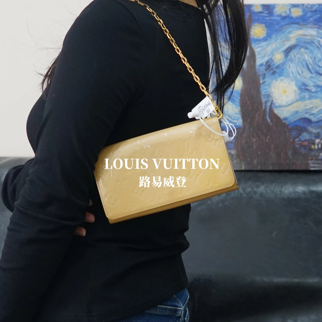 95新 LouisVuitton/路易威登 漆皮链条钱包/F3ZG11511046/1046