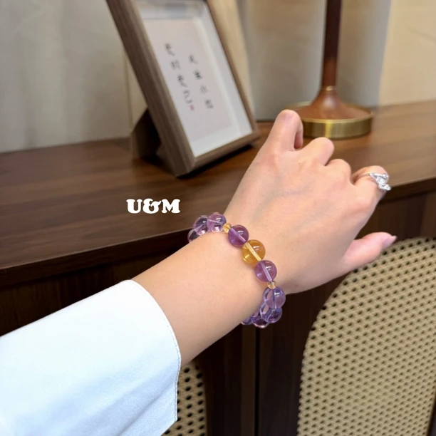 U&M | 鎏紫系列 | 巴西全净体紫水晶 | 12mm